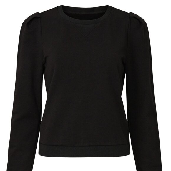 Black Puff Sleeve Sweater - Picture 2 of 4